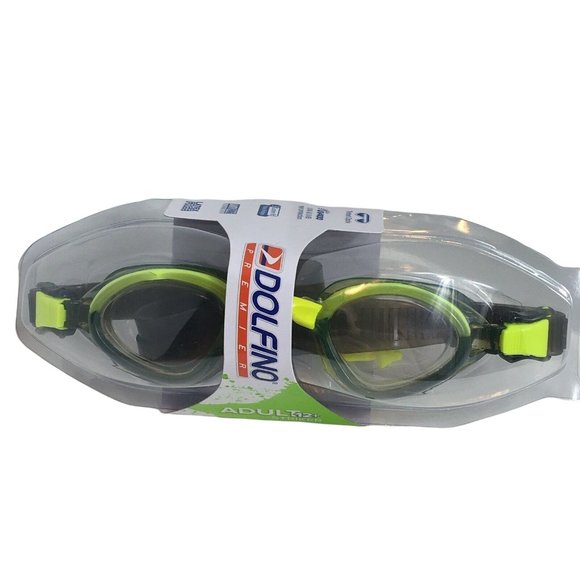 Dolfino Other - Dolfino Striker Silicone Swim Goggles Adult Ages 12+ UV400 Protection Latex Free